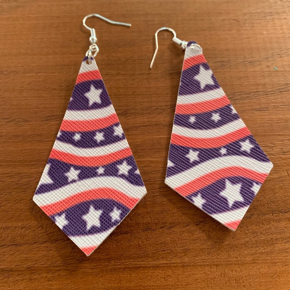 Faux leather earrings